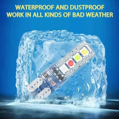 Car 10 Pcs Vehicle Parking T10 LED Light Bulb, 8 SMD Bright, Waterproof, Exterior Licence Plate Universal for all Motorcycles, Bikes, Cars, 5W 12V DC