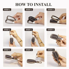 Car 2 Button Smart Key Metal Key Cover Compatible with Honda City, I-VTEC, I-Dtec, Amaze, WRV, CRV, Jazz Etc