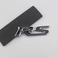 Car 3D Raised Letters RS Emblem Fender Metal Badge with Adhesive Backing Automotive Decoration