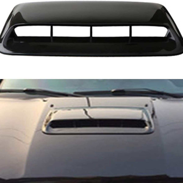 Car Air Intakes Black Car Hood Vent Universal DIY Decoration Large ABS Air Scoop Outlet Flow Intake Hood Vent Cover