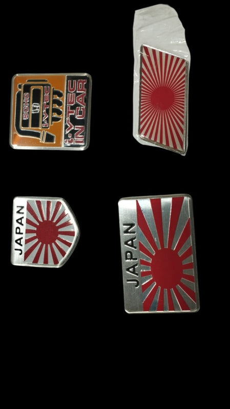 Car Aluminum JDM Japan Japanese Flag Exterior Accessories Emblem Badge Sticker Decal