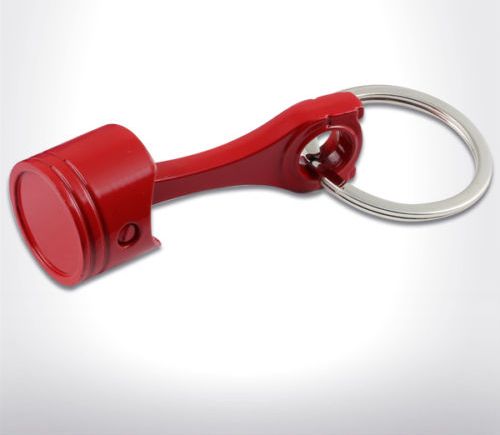 Car and Bike Racing Metal Keychain Engine Block Piston/ Rod Assembly Keyring (RED)