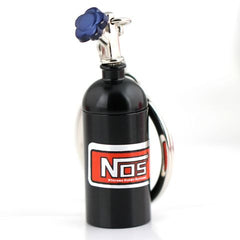 Car and Bike Racing Metal N0S Mini Nitrous Oxide Bottle Metal Stash Pill Box Storage Turbo Keychain