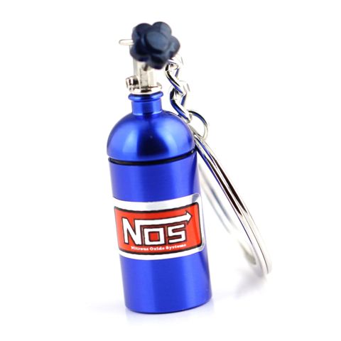 Car and Bike Racing Metal N0S Mini Nitrous Oxide Bottle Metal Stash Pill Box Storage Turbo Keychain