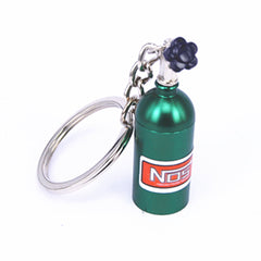 Car and Bike Racing Metal N0S Mini Nitrous Oxide Bottle Metal Stash Pill Box Storage Turbo Keychain