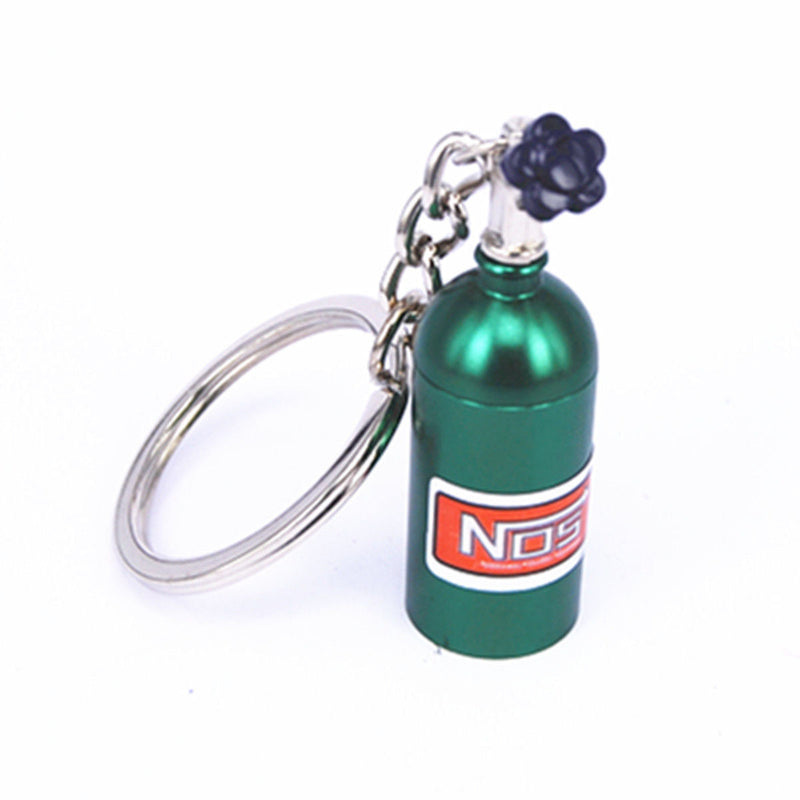 Car and Bike Racing Metal N0S Mini Nitrous Oxide Bottle Metal Stash Pill Box Storage Turbo Keychain