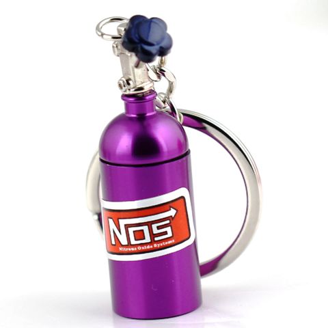 Car and Bike Racing Metal N0S Mini Nitrous Oxide Bottle Metal Stash Pill Box Storage Turbo Keychain