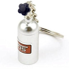 Car and Bike Racing Metal N0S Mini Nitrous Oxide Bottle Metal Stash Pill Box Storage Turbo Keychain