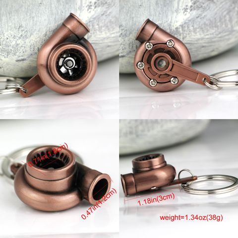 Car and Bike Racing Metal Turbo Charger Bearing Spinning Turbine Keychain