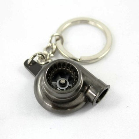 Car and Bike Racing Metal Turbo Charger Bearing Spinning Turbine Keychain