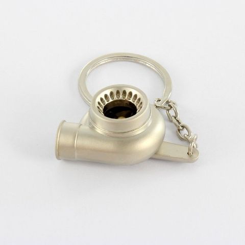 Car and Bike Racing Metal Turbo Charger Bearing Spinning Turbine Keychain