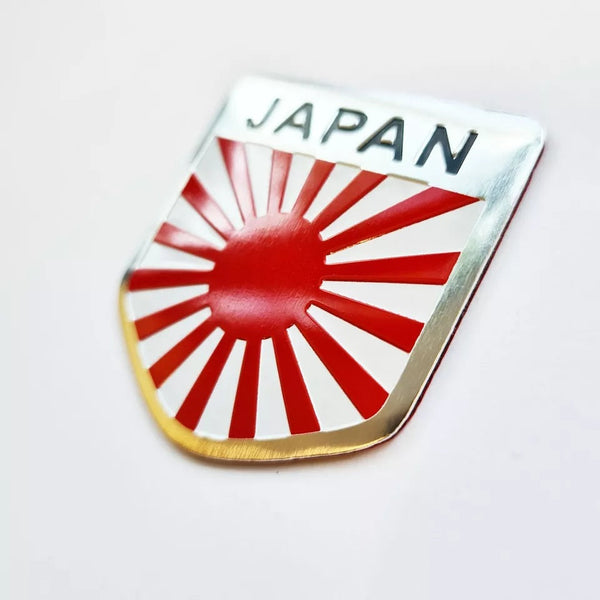 Car Autotmotive Exterior Accessories Japanese Shield Flag Trunk Side Rear Metal Emblem Badge Decal Sticker