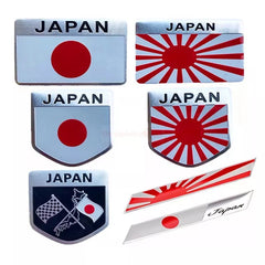 Car Autotmotive Exterior Accessories Japanese Shield Flag Trunk Side Rear Metal Emblem Badge Decal Sticker