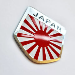 Car Autotmotive Exterior Accessories Japanese Shield Flag Trunk Side Rear Metal Emblem Badge Decal Sticker