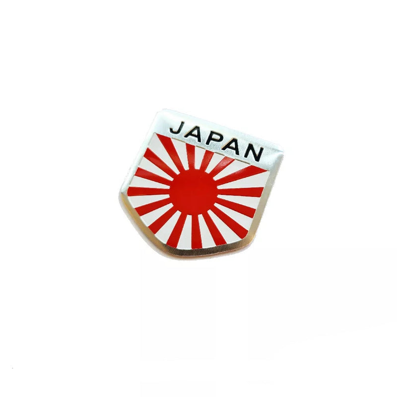 Car Autotmotive Exterior Accessories Japanese Shield Flag Trunk Side Rear Metal Emblem Badge Decal Sticker