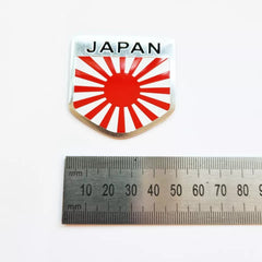 Car Autotmotive Exterior Accessories Japanese Shield Flag Trunk Side Rear Metal Emblem Badge Decal Sticker