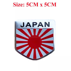 Car Autotmotive Exterior Accessories Japanese Shield Flag Trunk Side Rear Metal Emblem Badge Decal Sticker
