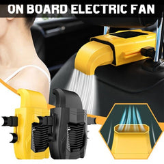 Car Back Seat Cooling Fan Portable 3 Speed Adjustable Electric Headrest Fan