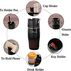 Car Cup Holder,Multi-Functional 5 in 1 Drink Holders 360Rotatable Vehicle Organizer for Sunglasses Drink Phone and Items Storage