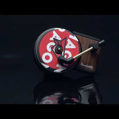 Car Fragrance Diffuser with Vent Clip in Retro Style Record-Player Design, Automotive Air Freshener Purifier Solid Perfume, 3 Aromatherapy Tablets Included