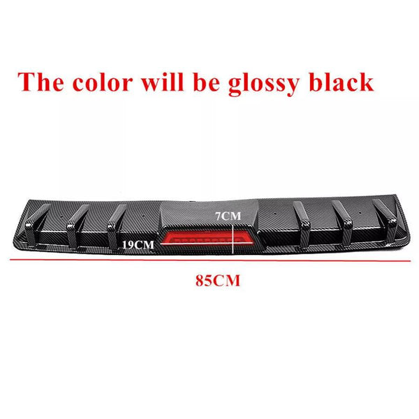 Car Glossy Black Rear Bumper Diffuser Lip Spoiler Trim w/o Tail Light
