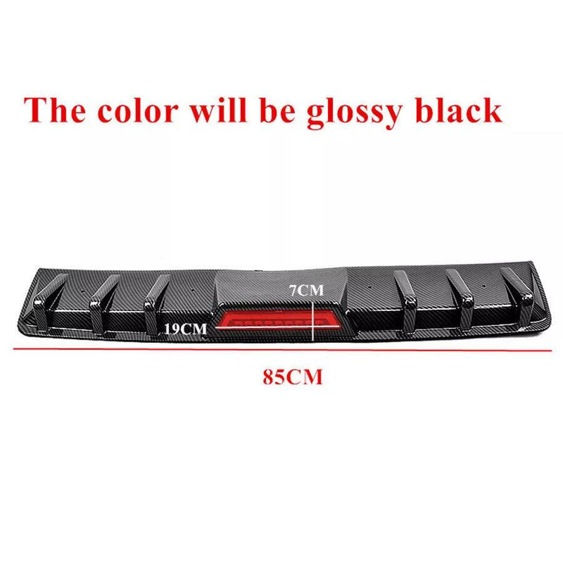 Car Glossy Black Rear Bumper Diffuser Lip Spoiler Trim w/o Tail Light