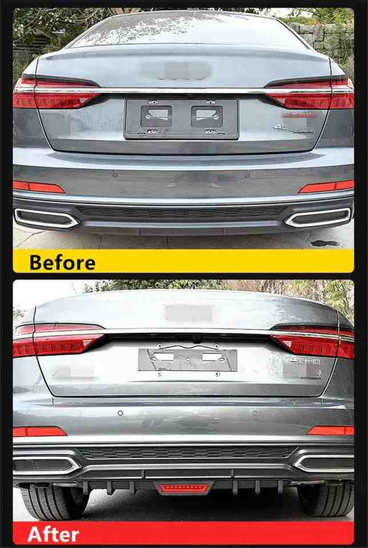 Car Glossy Black Rear Bumper Diffuser Lip Spoiler Trim w/o Tail Light