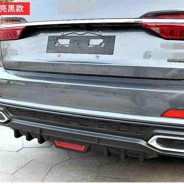 Car Glossy Black Rear Bumper Diffuser Lip Spoiler Trim w/o Tail Light