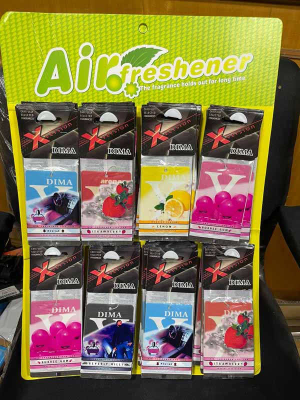 Car Hanging Paper Air Freshener Room Office Bathroom Odour Killer Multiple Fruit Based Fragrance Perfume