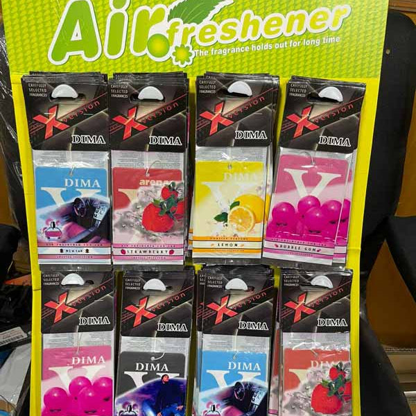 Car Hanging Paper Air Freshener Room Office Bathroom Odour Killer Multiple Fruit Based Fragrance Perfume