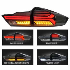 Car Honda City (2014-2019) Lambo Style LED Tail Lights