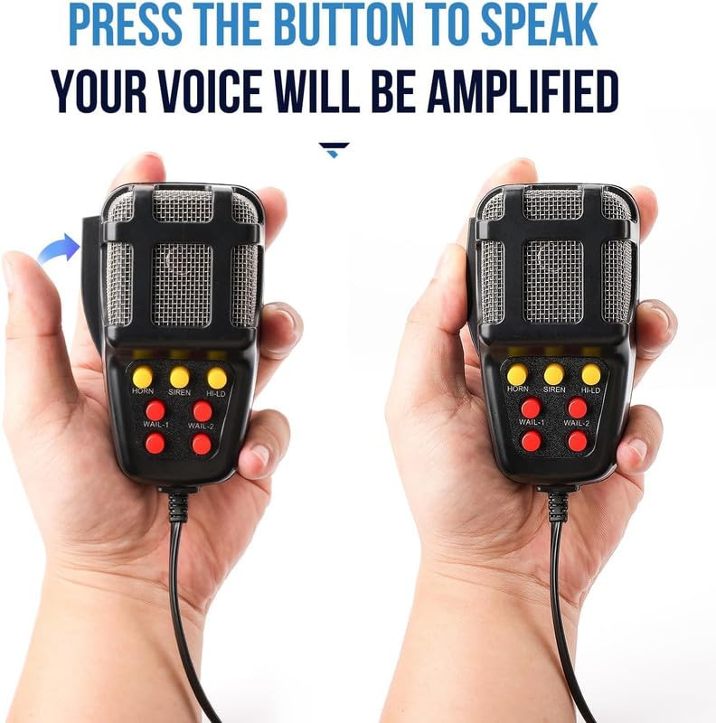 Car Jeep SUV 5 Tone Loud Hooter with Mic VIP Siren 100 watts with Mic Speaker kit