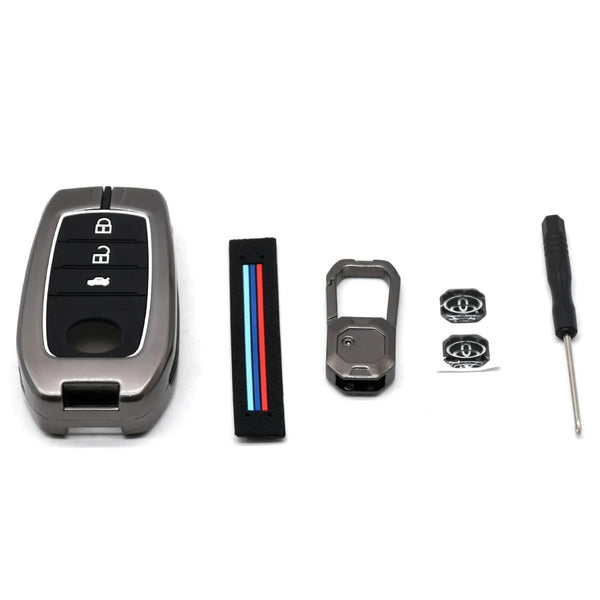 Car Metal Key Cover for Fortuner, Invicto, Innova Hycross