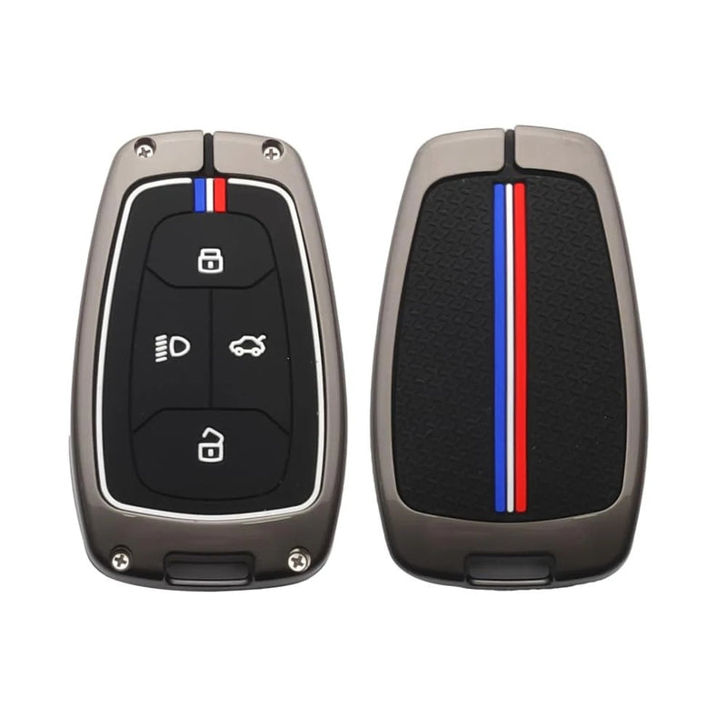 Car Metal Key Cover for TATA Nexon, Harrier, Safari, Altroz, Tigor, EV Electric, EV Max, Punch, Tiago