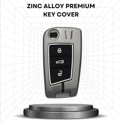 Car Metal Key Cover Suitable For Skoda Volkswagen Slavia, Kushaq Octavia Virtus Taigun