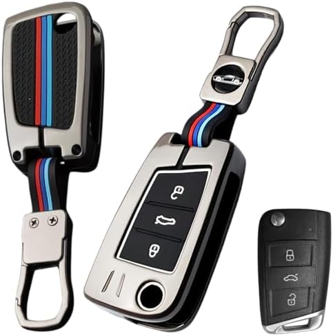 Car Metal Key Cover Suitable For Skoda Volkswagen Slavia, Kushaq Octavia Virtus Taigun