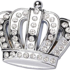 Car Metal Logo Refitted Crown Inlaid With Diamond Car Sticker Three-Dimensional Metal Crown Logo With Diamond