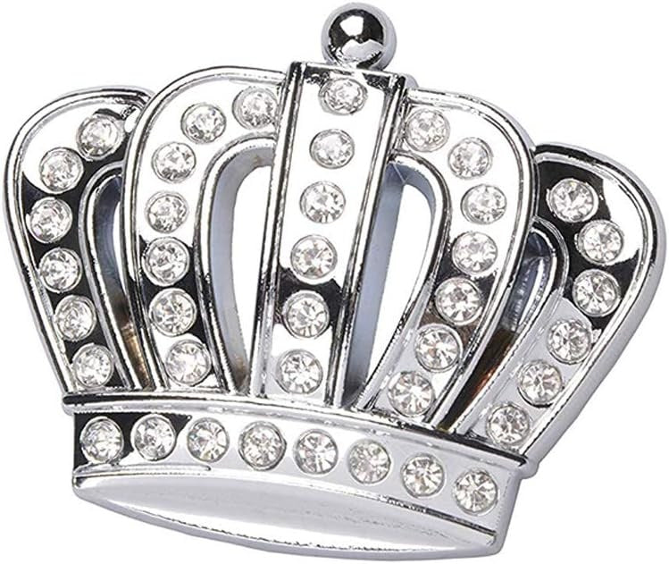 Car Metal Logo Refitted Crown Inlaid With Diamond Car Sticker Three-Dimensional Metal Crown Logo With Diamond