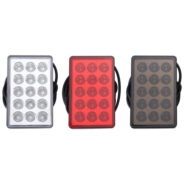 Car Rear Diffuser Spoiler Lip Red LED Light With Grey Box Rear Bumper Lip Lamp For All Car