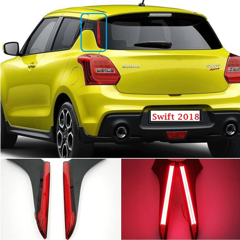 Car Rear LED DRL Reflector Pillar Light with Running Indiator for Swift 2018 Onwards (Set of 2 Pcs)