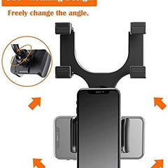 Car Rearview Mirror Holder Phone Bracket Car Phone Holder 360 Rotation for Universal Smart Phone Holder