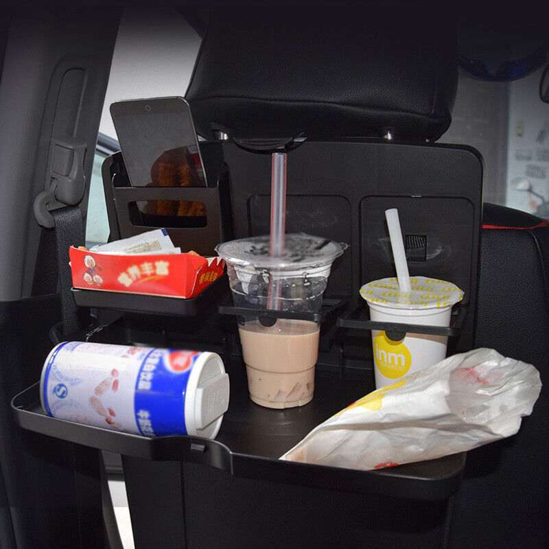 Car Seat Foldable Table Tray Backseat Food /Meal Organizer Foldable Self Hanging Dining Table