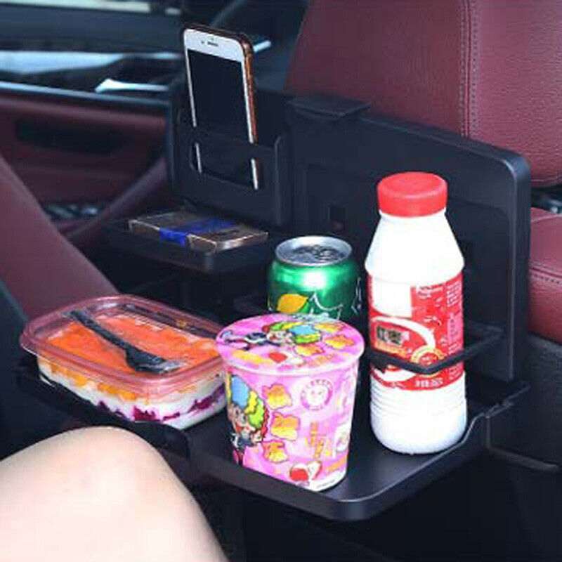 Car Seat Foldable Table Tray Backseat Food /Meal Organizer Foldable Self Hanging Dining Table