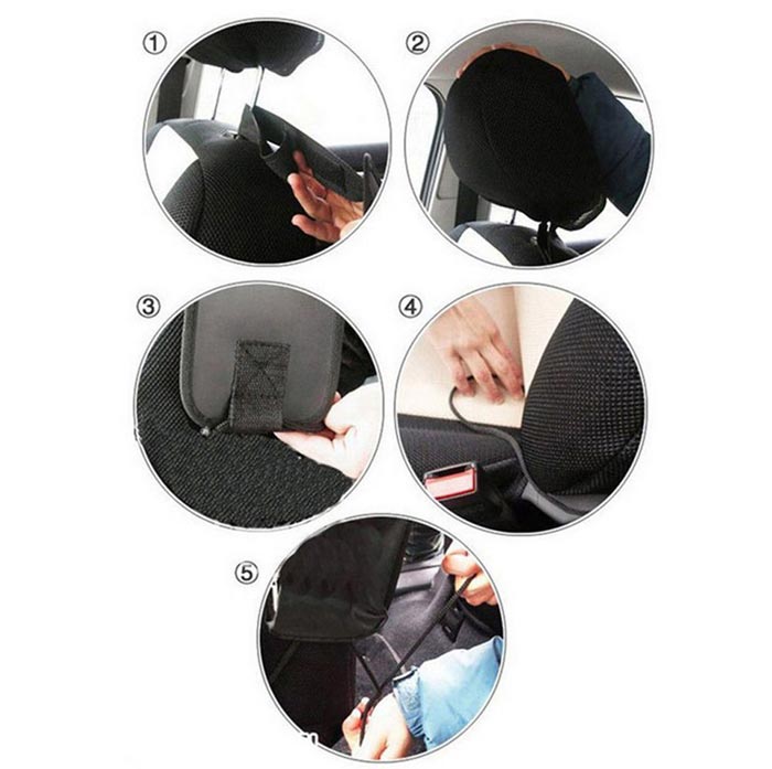 Black Car Seat Side Storage Organizer Interior Multi-Use Bag