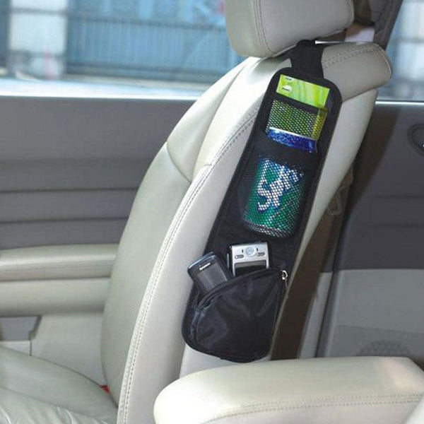 Black Car Seat Side Storage Organizer Interior Multi-Use Bag