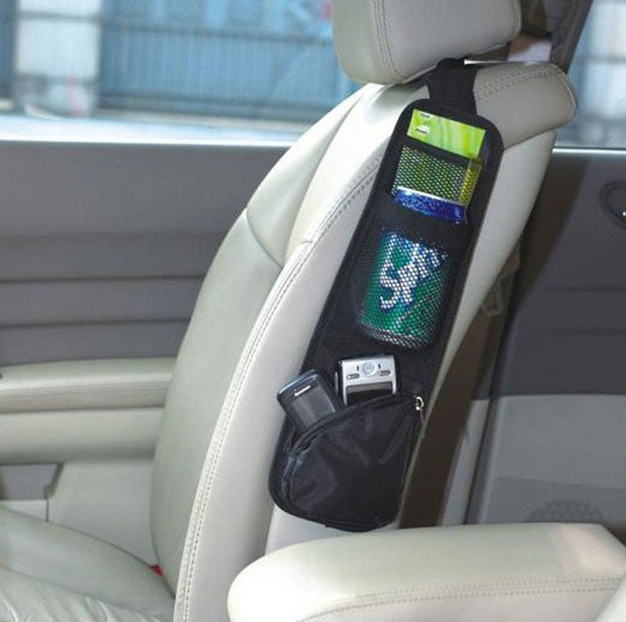 Black Car Seat Side Storage Organizer Interior Multi-Use Bag