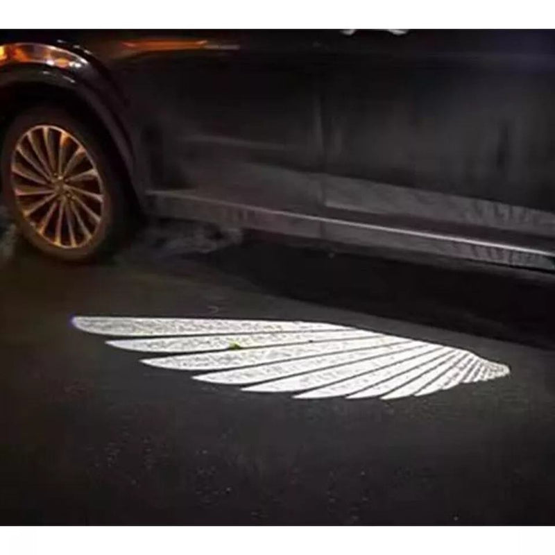 Car Side LED Angel Wing Light Door Welcome Lamp Shadow Projector Light White New