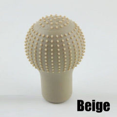 Car Silicone 5 Speed ROUND Gear Stick Shift Knob Boots Cover Universal Nonslip Protector-Beige