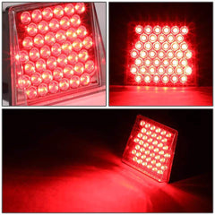 Car Universal 80mm x 70mm Rear Bumper / Hitch Reveiver Red LED Extra Tail Brake Light
