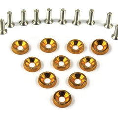 Car Universal Screw Washer Car Fender M6 Bolt Screw+Bumper Washer JDM 10pcs